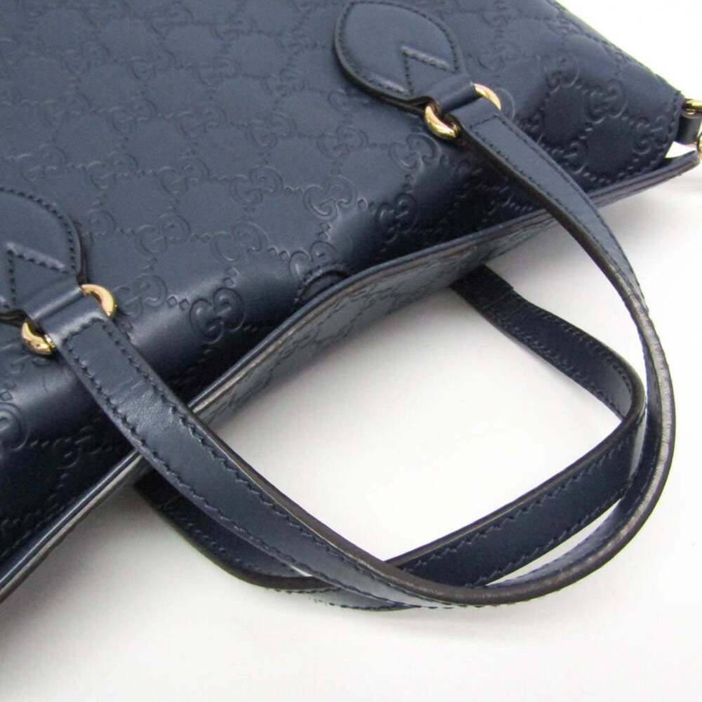 GUCCI Authentic Blue Leather Shoulder Bag - Picture 7 of 16